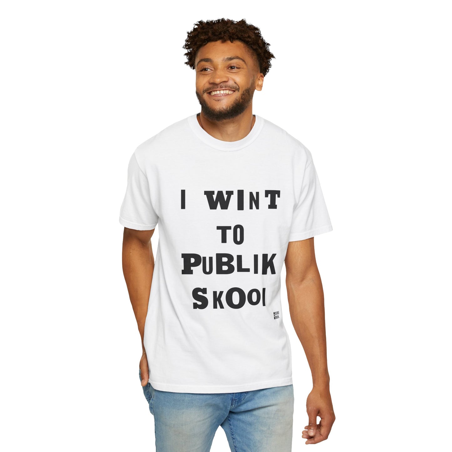 "Publik Skool" Unisex Garment-Dyed T-shirt