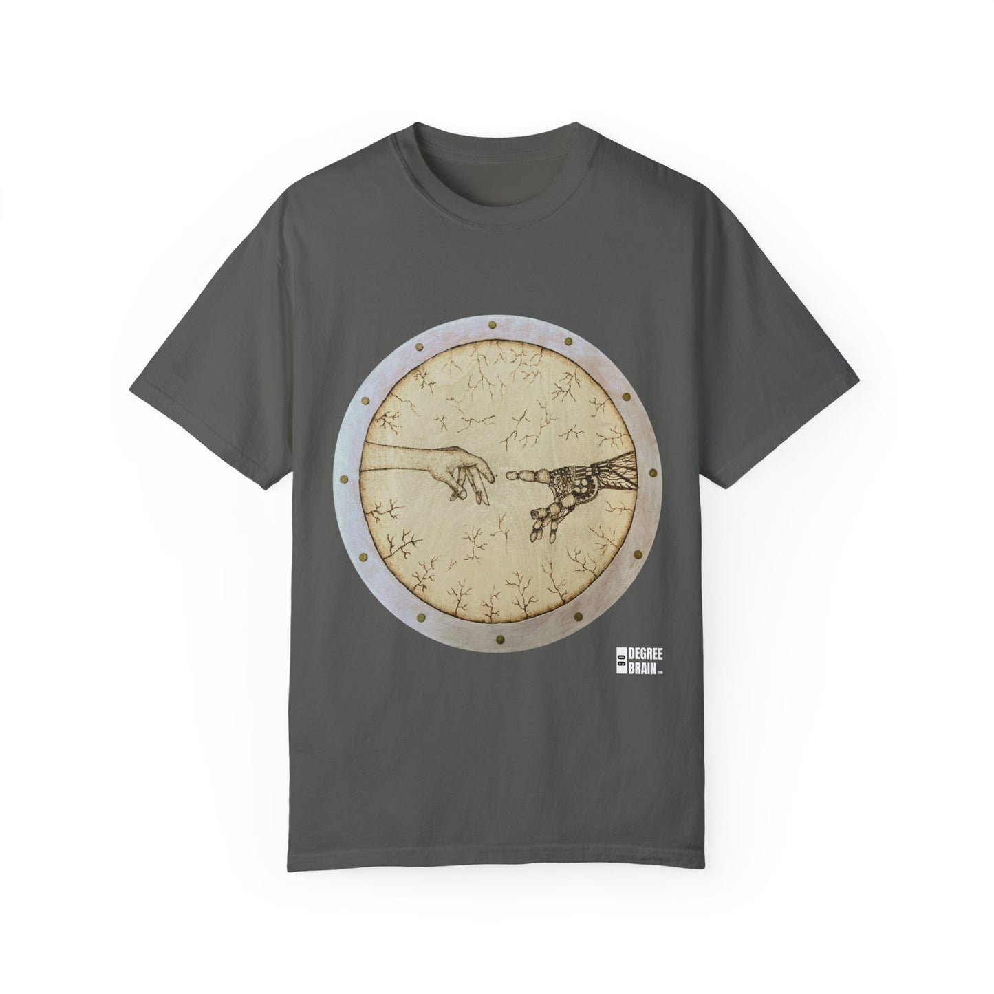 "Adam Creates Robot" Unisex Garment Dyed T-Shirt