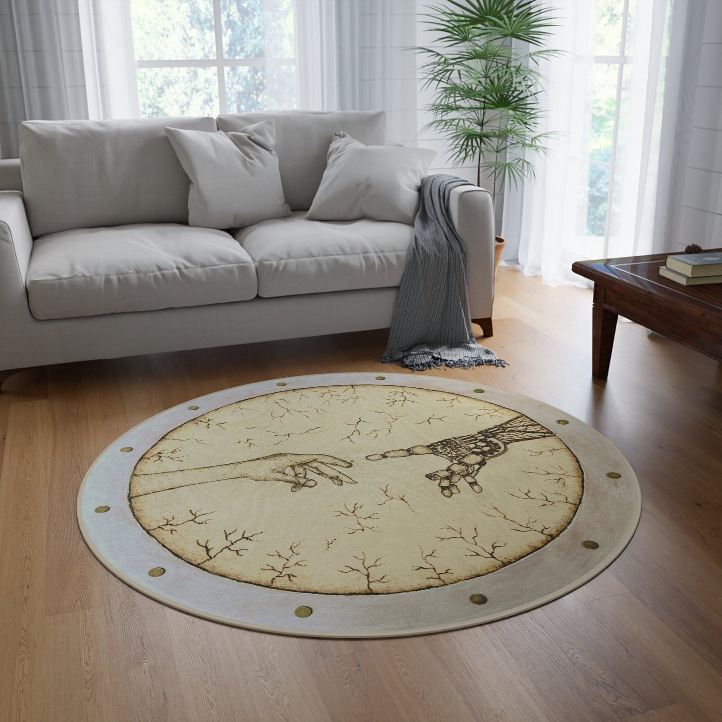 "Adam Meets Robot" Rug