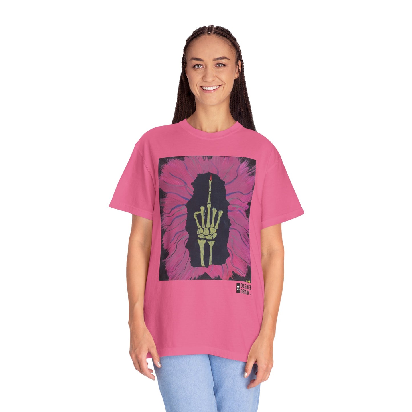 "Pink Bird" Unisex Garment Dyed T-Shirt