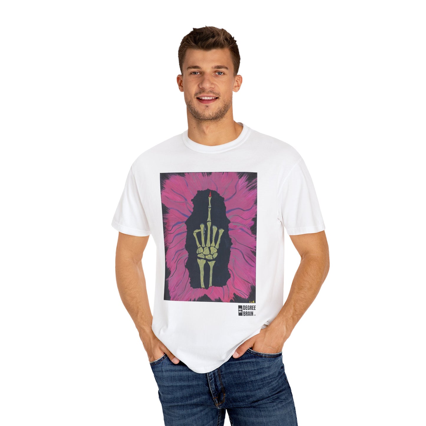 "Pink Bird" Unisex Garment Dyed T-Shirt