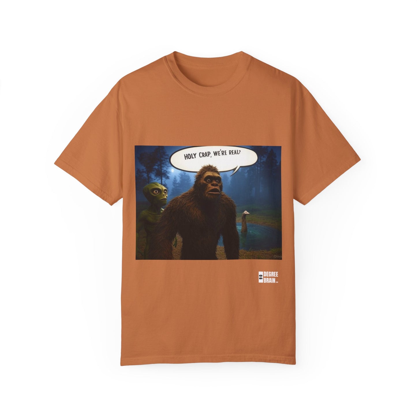 "Holy Crap, We're Real?" Unisex Garment Dyed T-Shirt