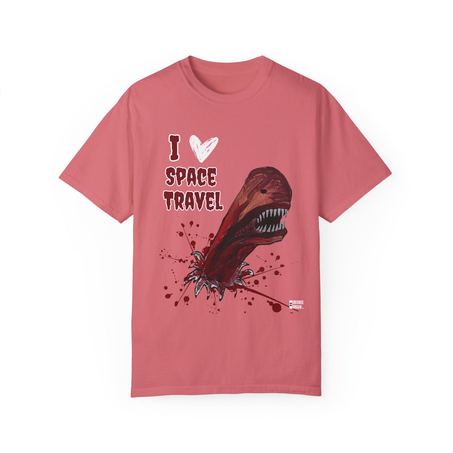"I Heart Space Travel" Unisex Garment Dyed T-Shirt