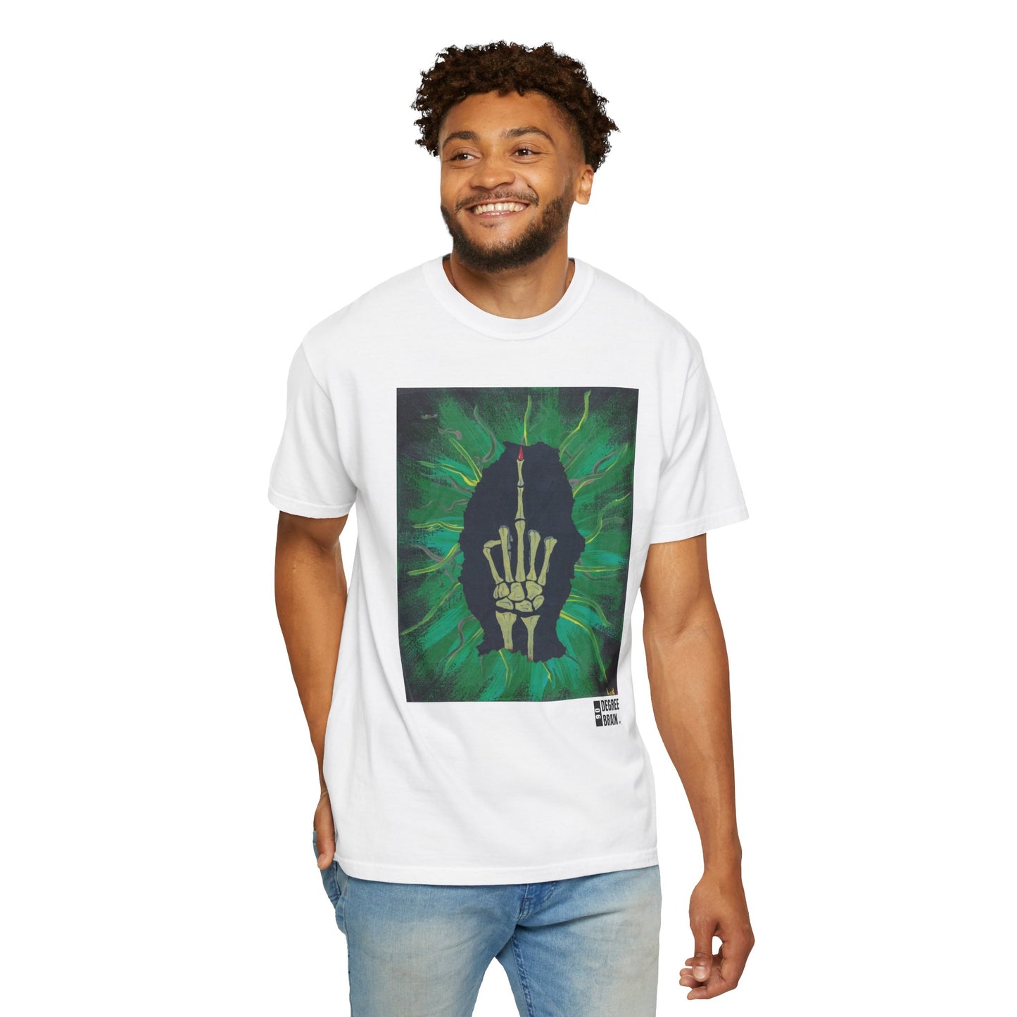 "Green Bird" Unisex Garment Dyed T-Shirt