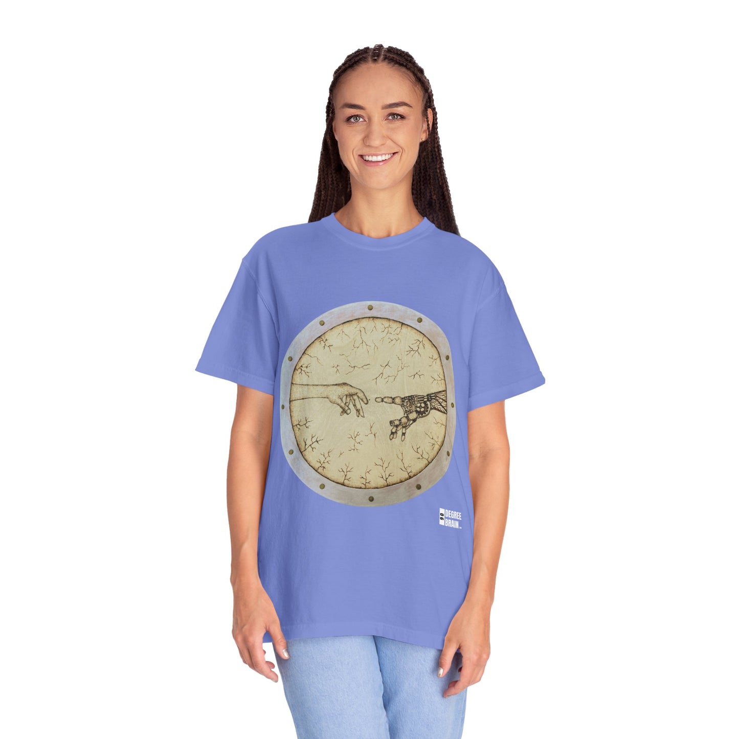 "Adam Creates Robot" Unisex Garment Dyed T-Shirt
