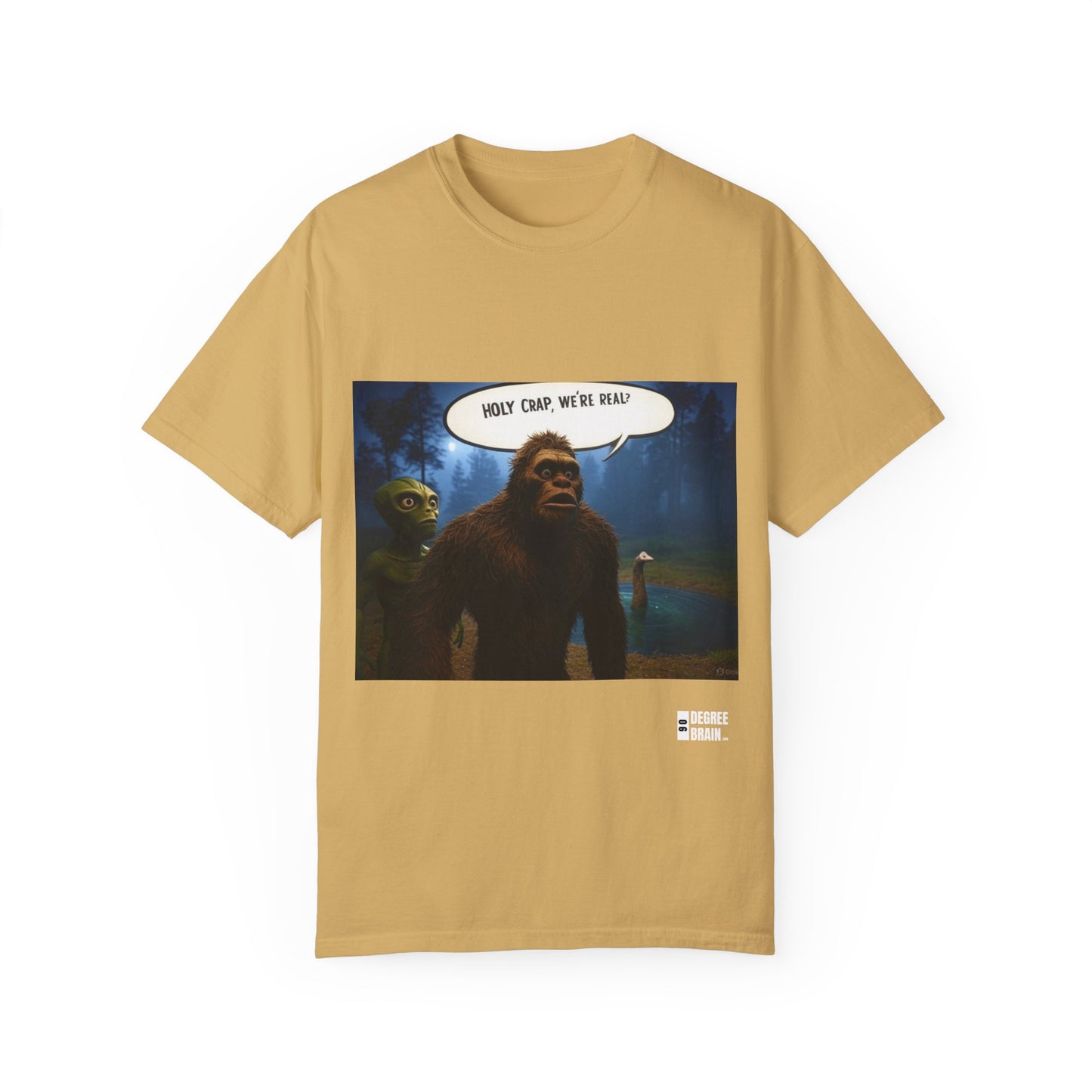 "Holy Crap, We're Real?" Unisex Garment Dyed T-Shirt