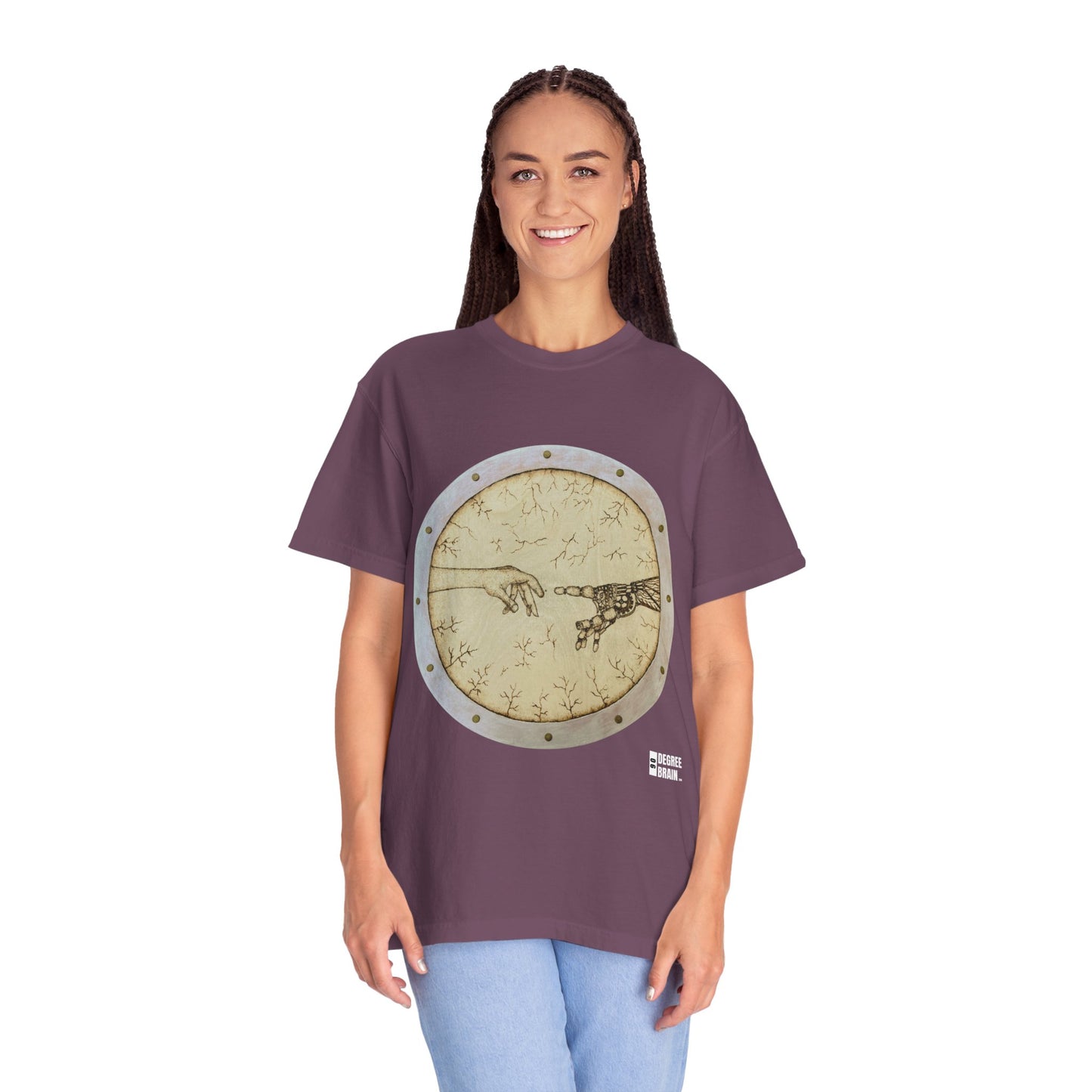 "Adam Creates Robot" Unisex Garment Dyed T-Shirt