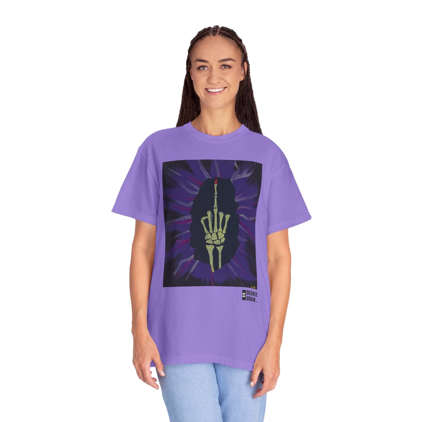 "Purple Bird" Unisex Garment Dyed T-Shirt