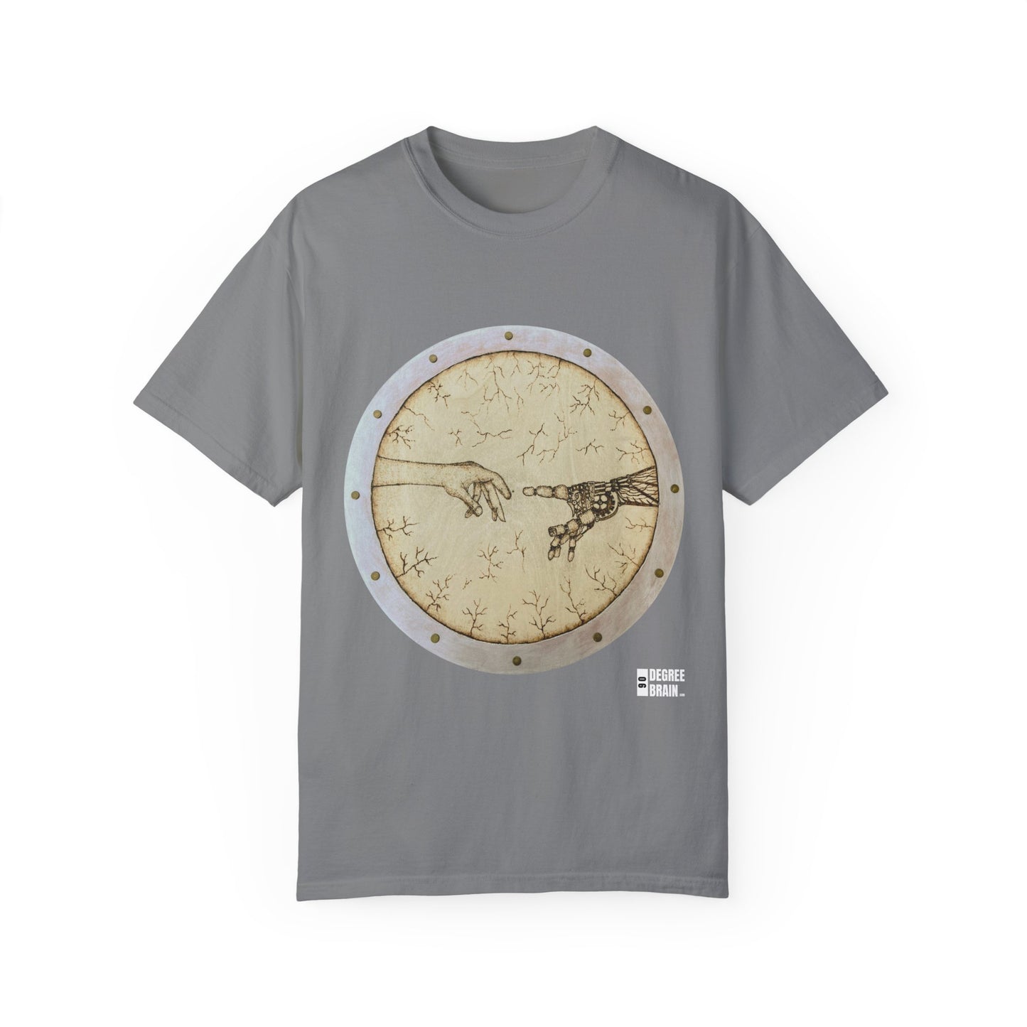 "Adam Creates Robot" Unisex Garment Dyed T-Shirt