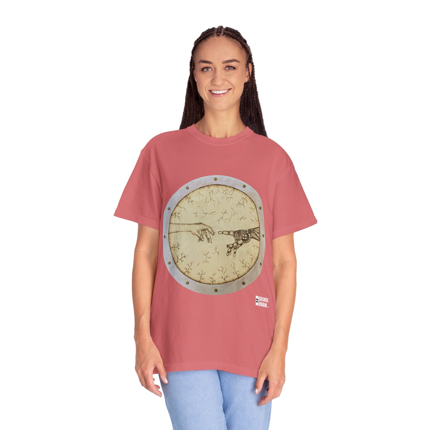 "Adam Creates Robot" Unisex Garment Dyed T-Shirt