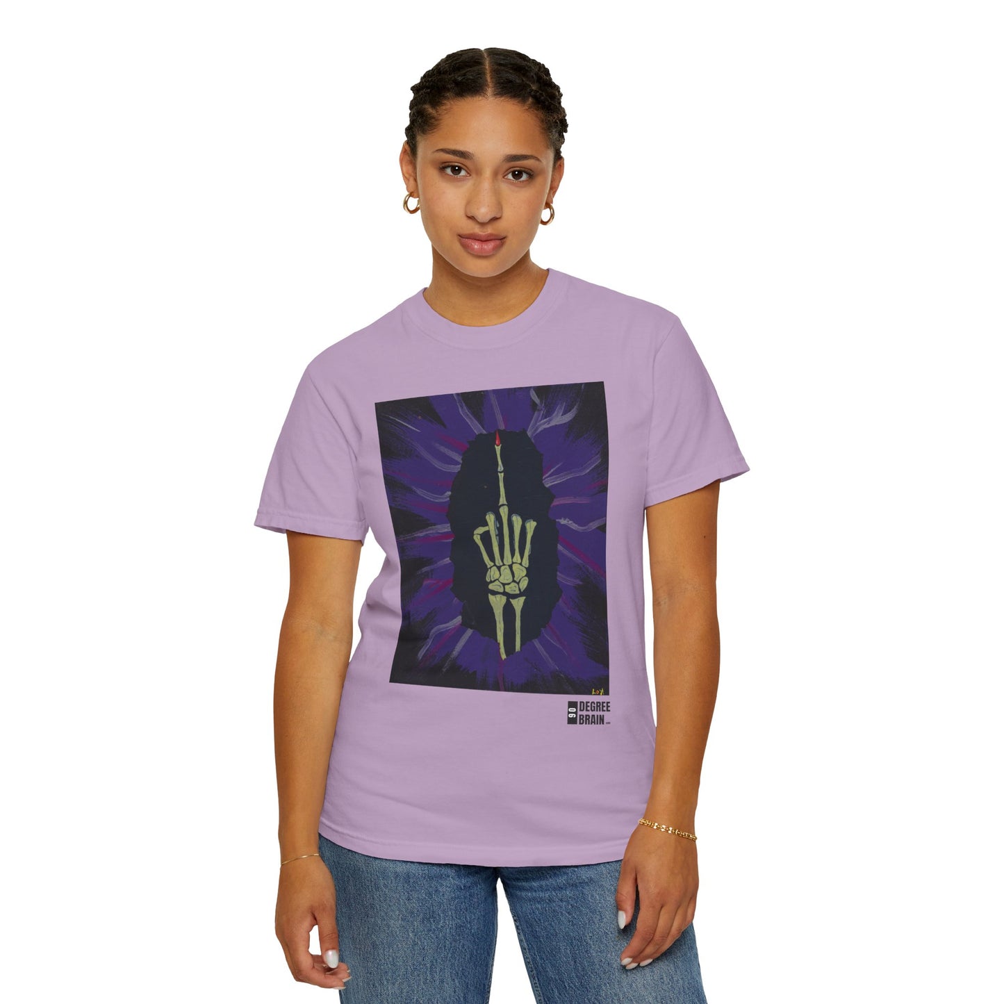 "Purple Bird" Unisex Garment Dyed T-Shirt