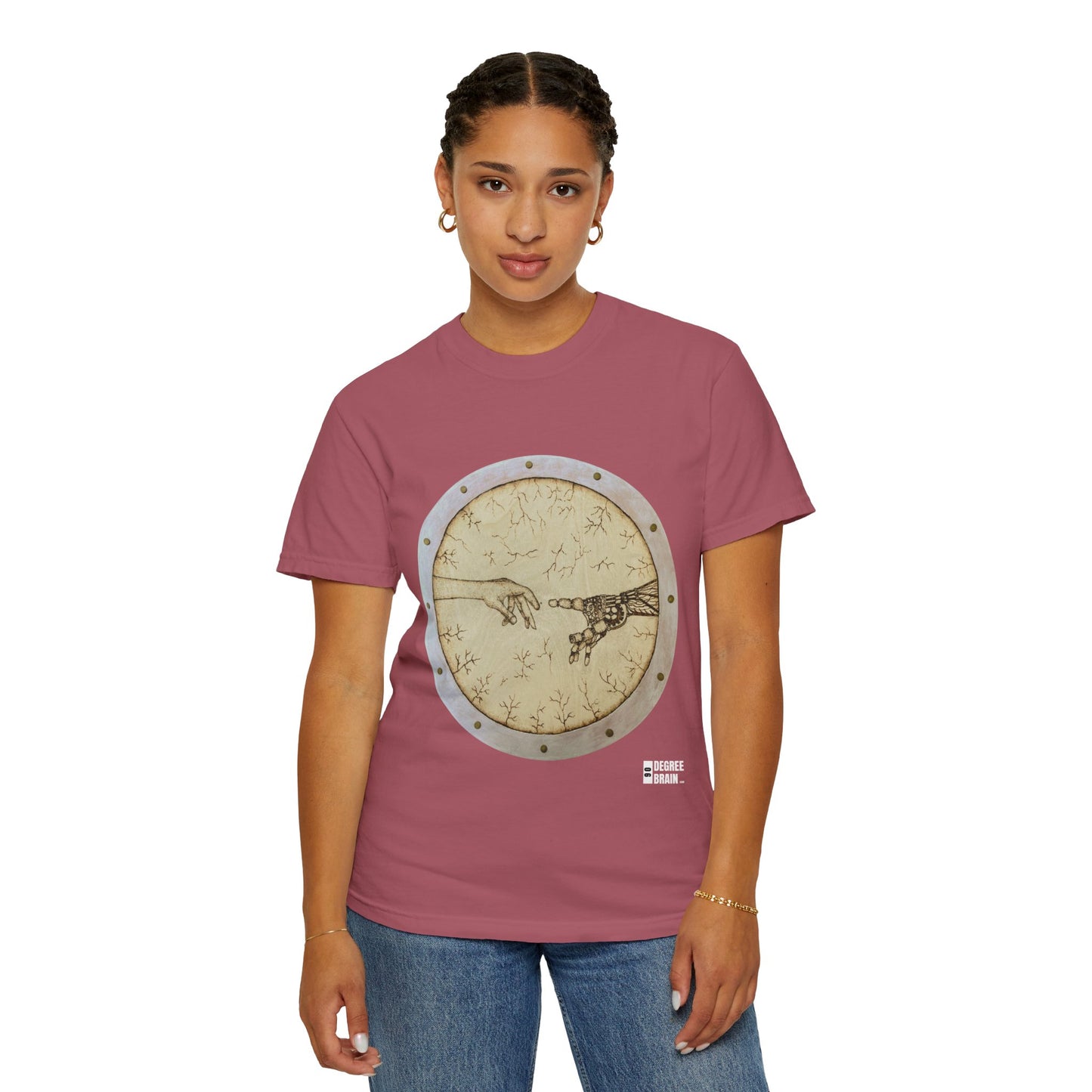"Adam Creates Robot" Unisex Garment Dyed T-Shirt