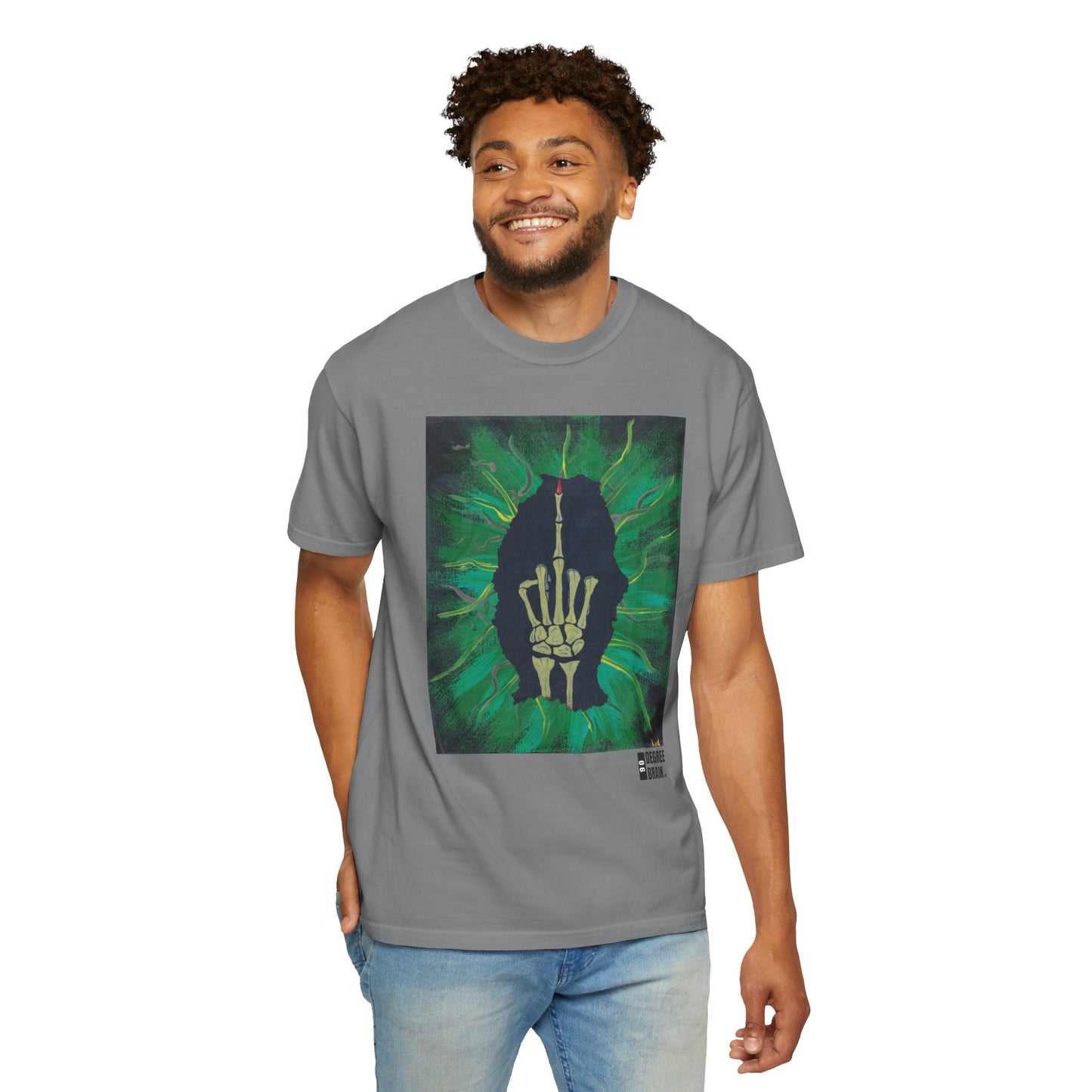 "Green Bird" Unisex Garment Dyed T-Shirt