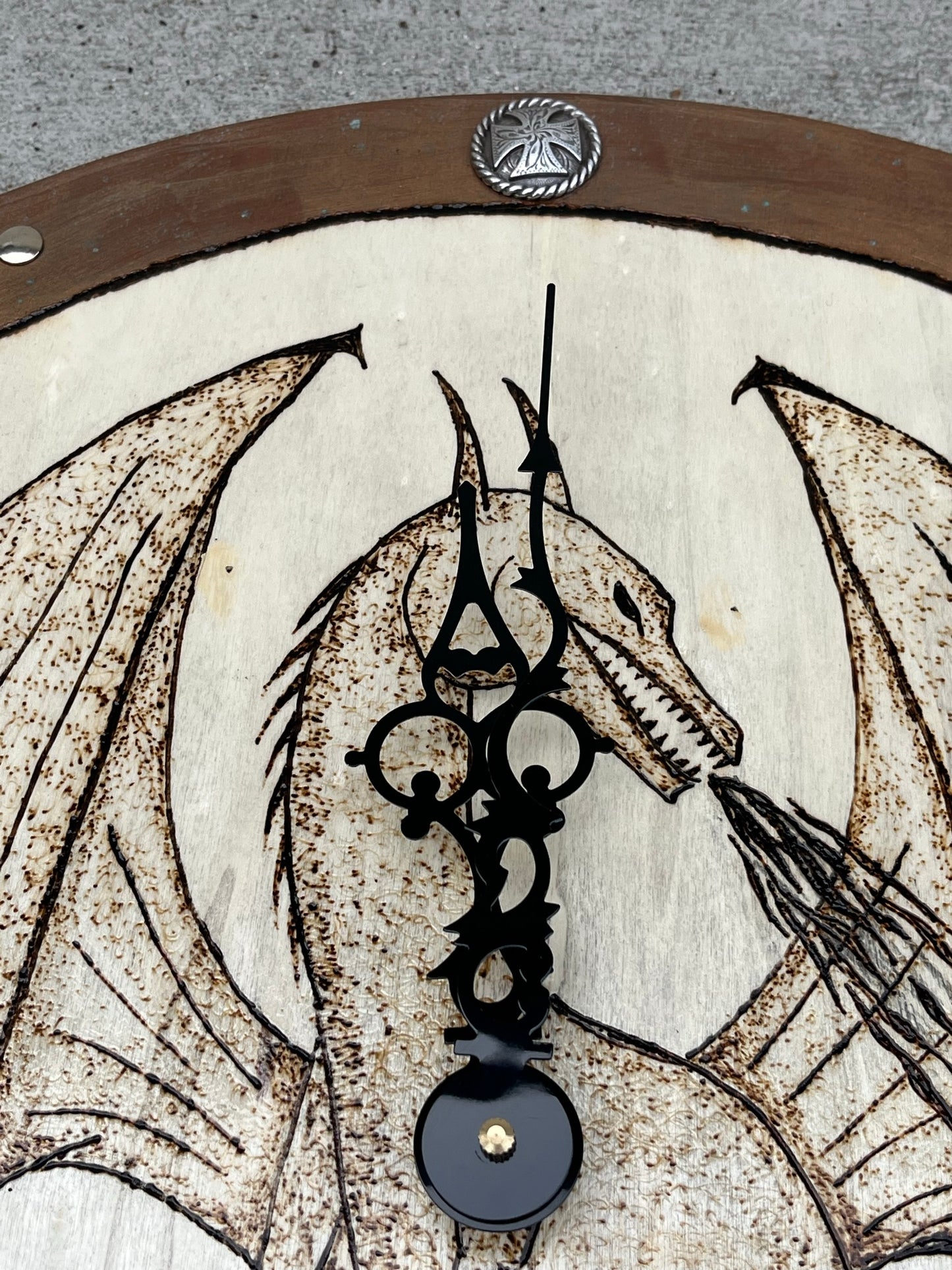 "Dragon Soul" Wood Pyrography Clock