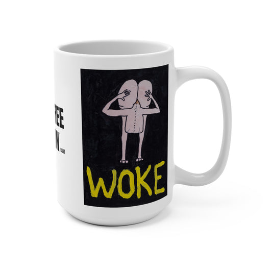 "Woke" 90 Degree Brain Mug 15oz
