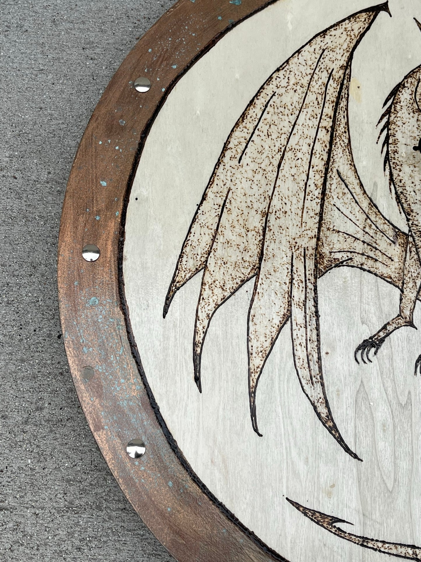 "Dragon Soul" Wood Pyrography Clock
