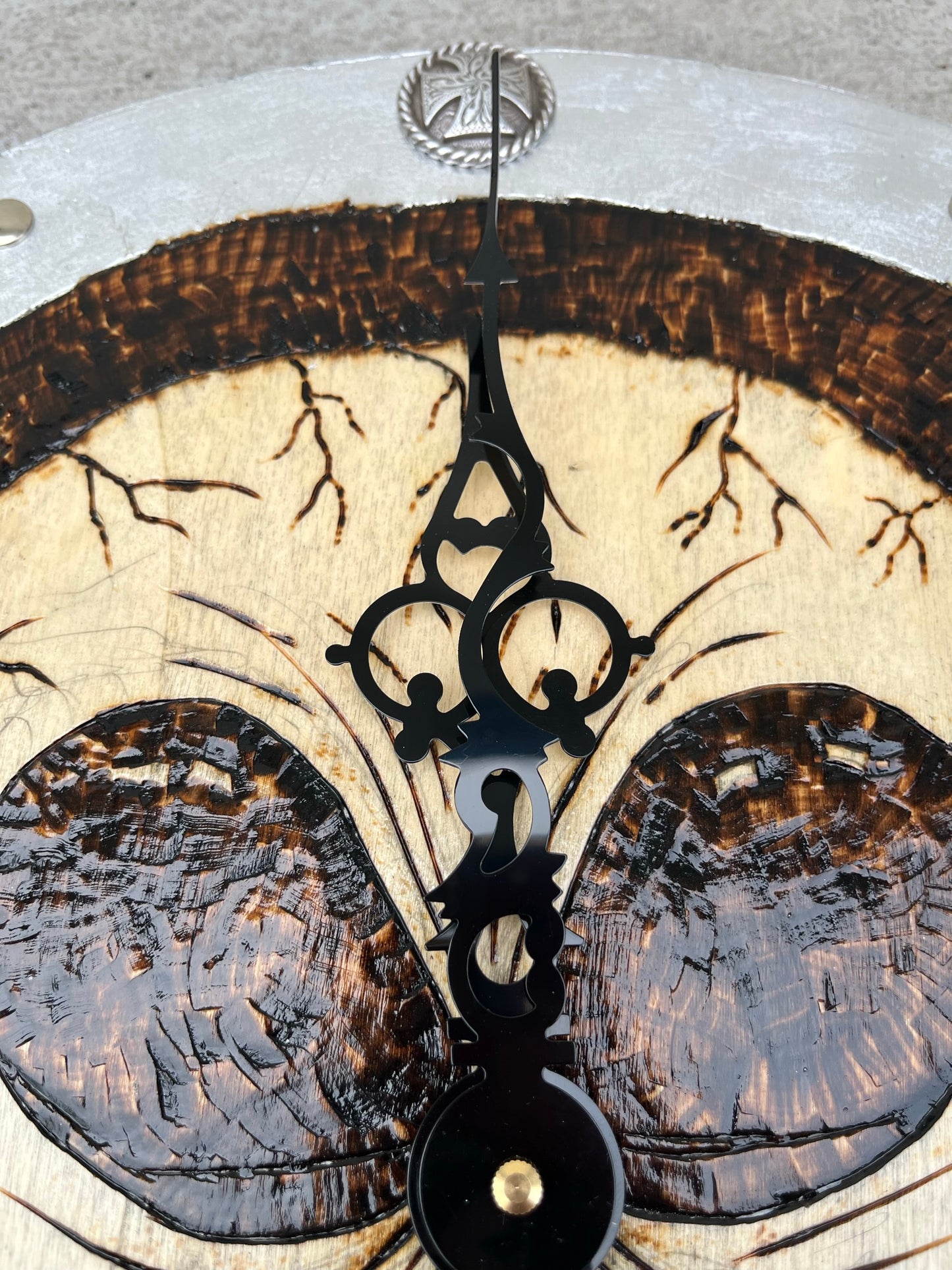 "Jolly Roger" Wood Pyrography Clock
